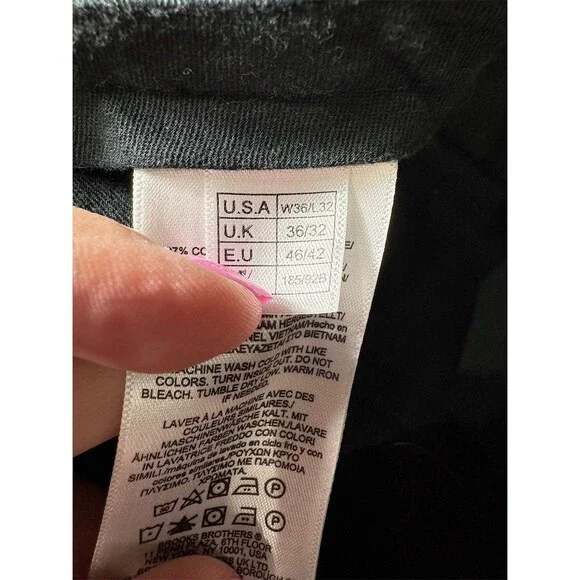 Brooks Brothers Advantage Chino Pants Mens 36x32 Navy Blue Straight Leg - Picture 9 of 9